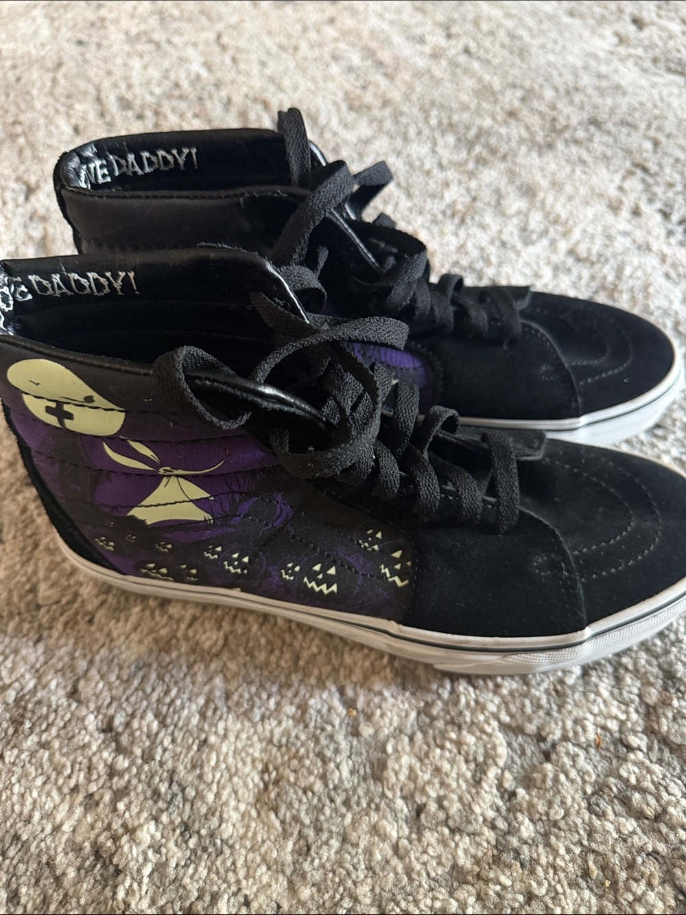 Vans nightmare before Christmas Sneakers with Purple & Yellow Graphic